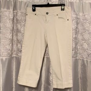 White Denim Capris